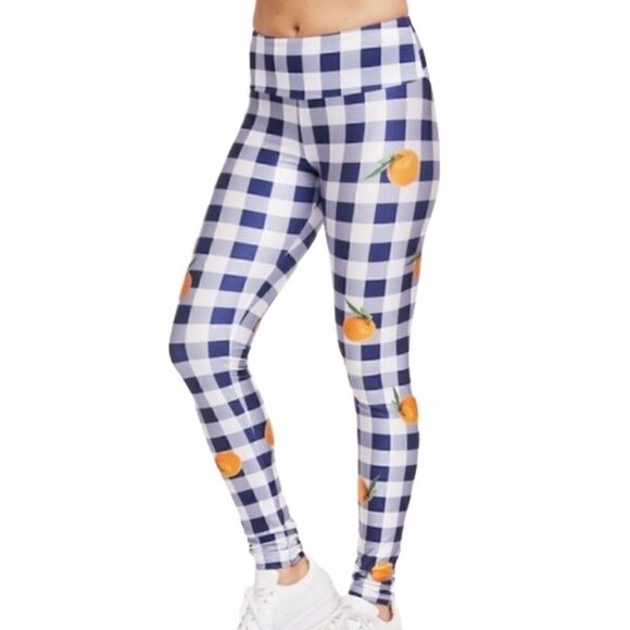 𝅺nwt Goldsheep citrus gingham leggings sz xs